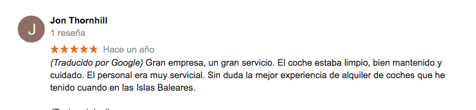 Recomendaciones de alquiler de coche en Ibiza - Best rental car in Ibiza reviews