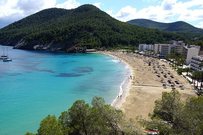 Vista de Cala Sant Vicent, en el norte de Ibiza.